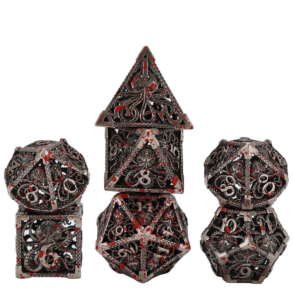 Copper Hollow Metal Dice - Kraken