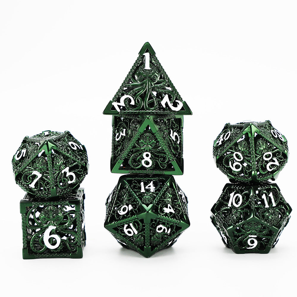 Copper Hollow Metal Dice - Kraken