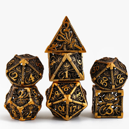 Copper Hollow Metal Dice - Kraken