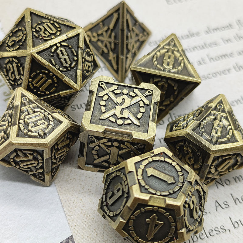 Sword and Steel Metal Dice set