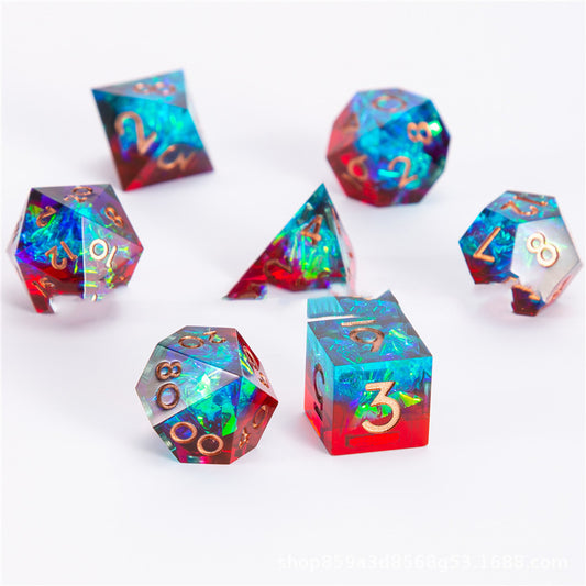 Multi Coloured Resin Dice Set Dice Set