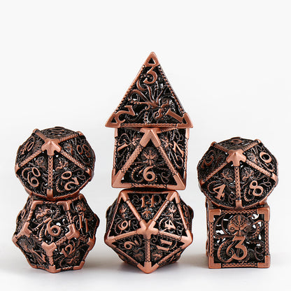 Copper Hollow Metal Dice - Kraken