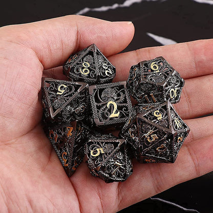 Copper Hollow Metal Dice - Kraken