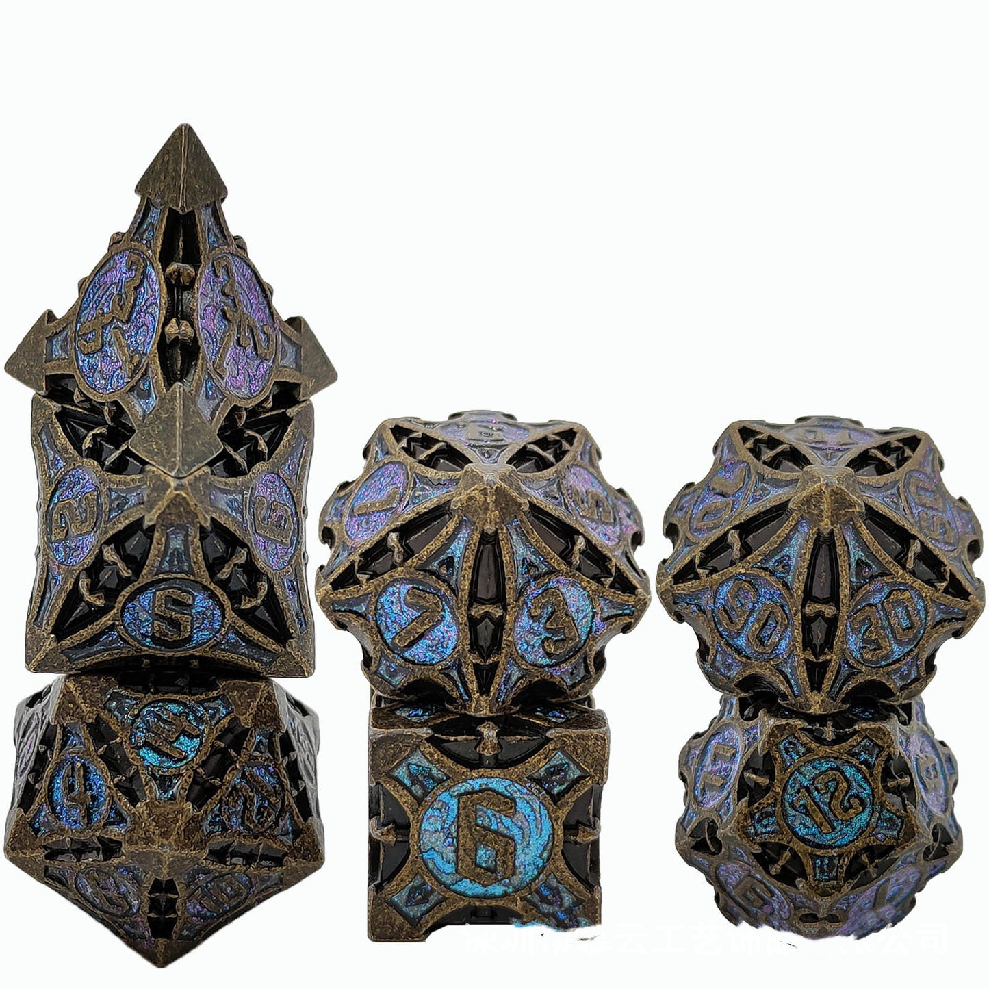 Ancient Metal Dice Set